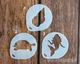 Turtle Mermaid Siren Shell Seashell Ocean Sea Creature Stencil Mylar Art