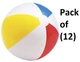 (12) pcs Intex  # 59020EP 20" Glossy Panel Multi Color Inflatable Beach Balls