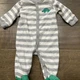 Carter's Dinosaur Sleep & Play Zip Pajama- Gray 3M