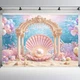 10x8ft Under The Sea Backdrop Ocean Princess Party Background for Photography