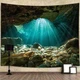 Deep Sea Cave Extra Large Tapestry Wall Hanging Nature Background Photography