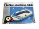 NOS Vintage Puffin Cutlass 300 3-Man Inflatable Boat 94"x55" Deflated PVC Vinyl