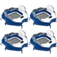 Intex River Run Connect Lounge 4 Pack Water Floats For Pool And Lake Fun