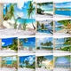 3D Balcony Terrace and Sea Wall Hanging Tapestry Bedspread Bedroom Backdrop Art