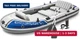 Intex Excursion 5 Person Inflatable Boat, Water Fishing River Raft Set w/ Oars -