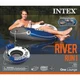 Intex River Run 1 Person River Tube White/Blue Mesh Bottom 2 Cup Holders - NIB