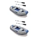 Intex Mariner 3-Person Inflatable River/Lake Dinghy Boat & Oars Set (2 Pack)