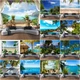 Large Blue Sea View Wall Hanging Holiday Village Tapestry Bedroom Backdrop Gifts