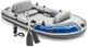 INTEX 68324EP Excursion 4 Inflatable Boat Set: Includes Deluxe 54In Boat Oars an