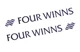 2pcs Vinyl Four Winns Boats Decal Replacement for Four Winns Boat Outboard Blue