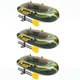 Intex Seahawk 2 Inflatable 2 Person Floating Boat Raft Set with Pump (3 Pack)