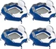 INTEX 58854EP River Run Connect Inflatable Floating Lounge (4 Pack)