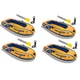 Intex Inflatable 2 Person Floating Boat Raft Set w/ Oars & Air Pump (4 Pack)