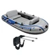 Intex Excursion 4 Person Inflatable Rafting and Fishing Boat Set with 2 Oars