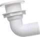 Seachoice 90-Degree Thru-Hull Connector, Fits 1-1/2 in. ID Hose, 1-3/8 in.