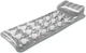 Intex 58894EP 18-Pocket Suntanner Lounge 74"x28" 1-Pack, Silver 