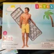 Intex Silver Vinyl Inflatable 18-Pocket Suntanner Pool Floating Lounger  74 In