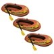 Intex Explorer 200 Inflatable 2 Person Inflatable Boat Set w/Oars & Pump, 3 Pack