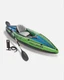Intex Challenger K1 Inflatable Single Person Kayak Set and Accessory Kit w/ Pump