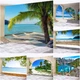 3D Pavilion Beach Sea View Wall Hanging Wall Art Tapestry Bedroom Backdrop